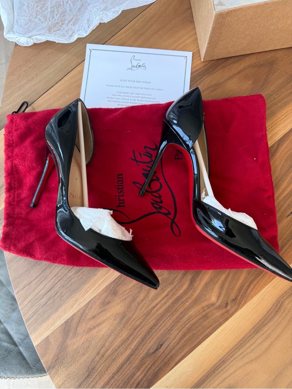 Christian Louboutin Black Patent Pointed-Toe Stiletto Heels